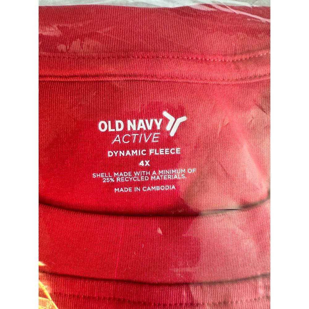 Old Navy Womens Plus Size 4X Red Sweat Shirt Top‎ BNWT Long Sleeve - Picture 4 of 8